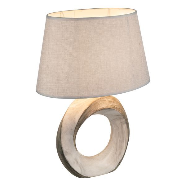 GLOBO 21641T JEREMY НАСТОЛНА ЛАМПА CERAMICS, MARBLE, TEXTILE GREY, SWITCH, LXWXH:310X200X415, EXCL. 1XE27 40W 230V