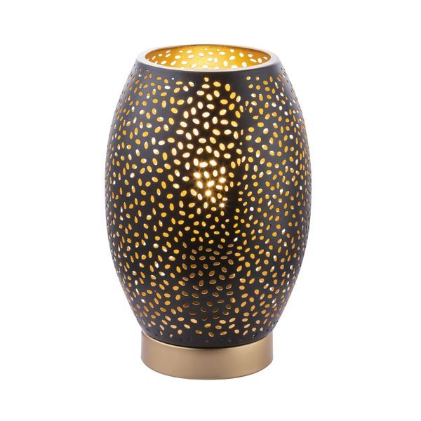 GLOBO 24002S NARRI НАСТОЛНА ЛАМПА METAL GOLD, METAL BLACK MATT GOLDEN, SWITCH, A:150, H:230, EXCL. 1XE27 40W 230V