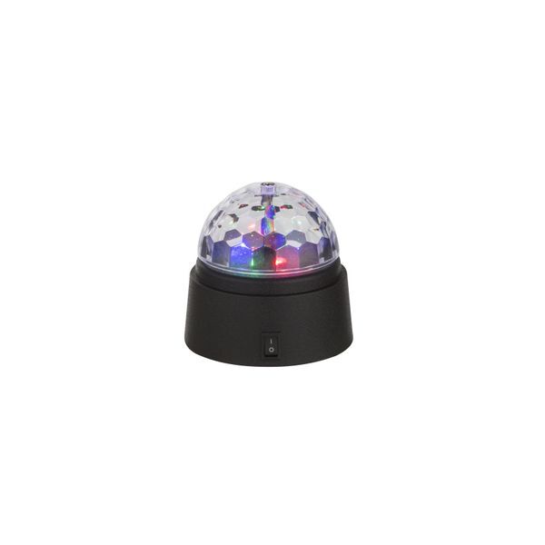 GLOBO 28014 DISCO НАСТОЛНА ЛАМПА PLASTIC BLACK, TRANSLUCENT, SWITCH, EXKL. 3X AA 1,5V, A:90, H:90, INCL. 6XLED 0,06W 3V, BUNT