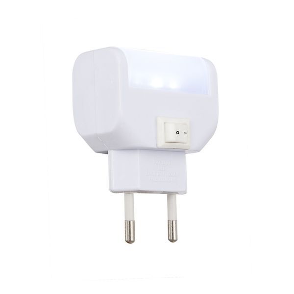 GLOBO 31908 CHASER АПЛИК PLASTIC WHITE, PLASTIC SATINIZED, SWITCH, LXWXH:47X25X70, INCL. 4XLED 0,06W 230V, 21LM OUTPUT, 6400K