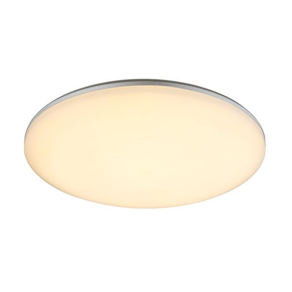 GLOBO 32118-24 DORI OUTDOOR LIGHT PLASTIC SILVER, PLASTIC OPAL WHITE, IP54, A:330, H:56, INCL. 1XLED 24W 230V, 2500LM SOURCE, 1900LM OUTPUT, 3000K