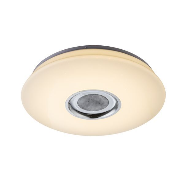 GLOBO 41329-18 NICOLE ПЛАФОН PLASTIC WHITE, PLASTIC OPAL WHITE, SUITABLE FOR DIMMING, REMOTE CONTROL, COLOR CHANGE, COLOR FIXING, A:400, H:70, INCL. 1XLED 18W 230V, 1120LM, 1XRGB LED 6W 230V, CCT 3.000-4500-6.000