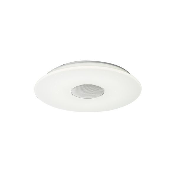 GLOBO 41329N NICOLE ПЛАФОН WHITE, PLASTIC OPAL WHITE, SUITABLE FOR DIMMING, REMOTE CONTROL, COLOR CHANGE, COLOR FIXING, A:530, H:85, INCL. 1XLED 50W 230V, 2600LM OUTPUT, 1XRGB LED 7,5W 230V, CCT 3.000-4500-6.000