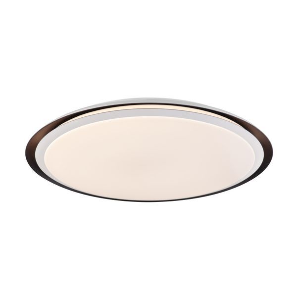 GLOBO 41359-40RGBSH XAVER ПЛАФОН, METAL WHITE, METAL BLACK, ACRYLIC OPAL WHITE, WITH VOICE CONTROL AND APP, TIMER, DIMMABLE, REMOTE CONTROL, COLOR CHANGER, COLORS FIXABLE, Ø 560, H: 85, INCLUDE 1XLED 40W 230V, 4000LM SOURCE