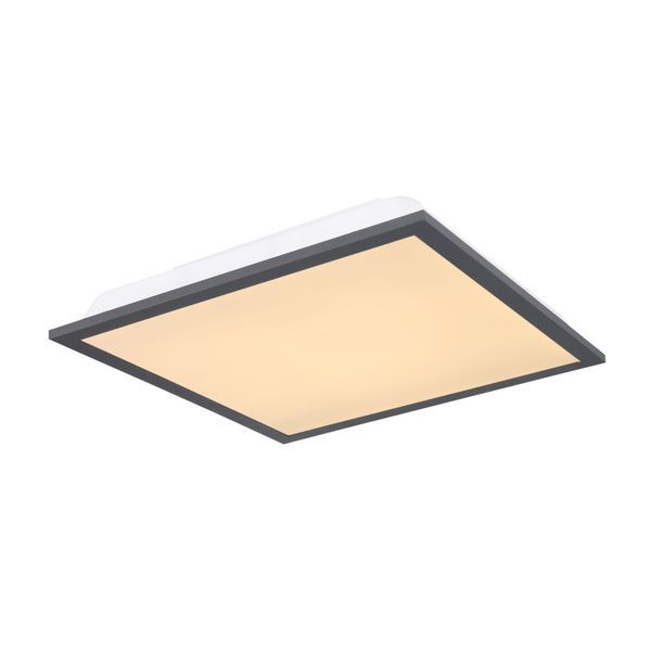 GLOBO 416080D1 DORO ПЛАФОН, ALUMINUM WHITE, GRAPHITE, ACRYLIC OPAL, LXWXH: 300X300X60, INCLUDE 1XLED 12W 230V, 960LM SOURCE, 750LM OUTPUT, 3000K