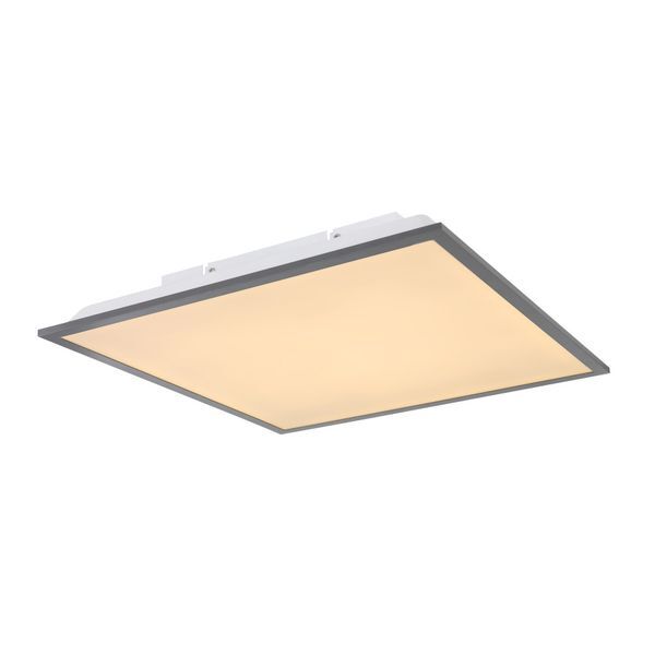 GLOBO 416080D2 DORO ПЛАФОН, ALUMINUM WHITE, GRAPHITE, ACRYLIC OPAL, LXWXH: 450X450X75, INCLUDE 1XLED 24W 230V, 2100LM SOURCE, 1500LM OUTPUT, 3000K