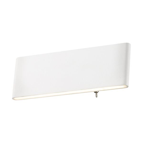 GLOBO 41751-8W SIEGFRIED АПЛИК ALUMINIUM WHITE, ACRYLIC OPAL WHITE, SWITCH, WXH:225X80, OH:15, INCL. 1XLED 8W 230V, 800LM SOURCE, 500LM OUTPUT, 3000K