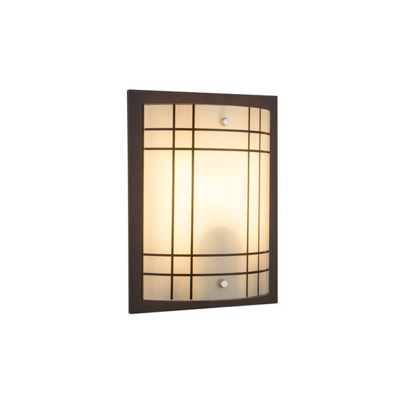 GLOBO 48089W KADAVU АПЛИК WOOD DARK BROWN, CHROME, GLASS SATINIZED, WXH:225X290, OH:60, EXCL. 1XE27 60W 230V