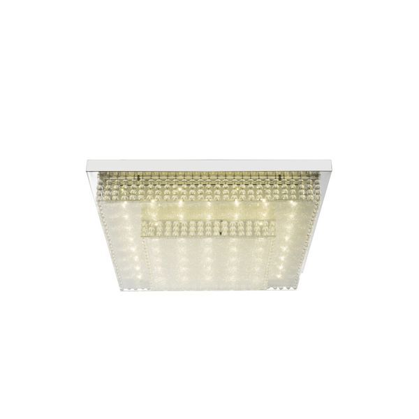 GLOBO 48214-24 CAKE I ПЛАФОН CHROME, ACRYLIC, PLASTIC, LXWXH:380X380X90, INCL. 1XLED 24W 230V, 2400LM SOURCE, 1870LM OUTPUT, 4000K