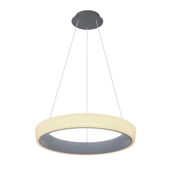 GLOBO 48272H-36 TABANO ПЕНДЕЛ, METAL ANTHRACITE, ACRYLIC ANTHRACITE OPAL, NIGHT LIGHT, MEMORY FUNCTION, DIMMABLE, REMOTE CONTROL, COLORS FIXABLE, Ø 500, H: 1200, 1XLED 36W 230V, 3500LM SOURCE, 2180LM OUTPUT, CCT 3000-6000