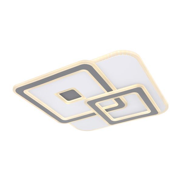 GLOBO 48547SH KIQUE ПЛАФОН, METAL WHITE, ACRYLIC, COMPATIBLE WITH SMART HOME AND ALEXA, MEMORY FUNCTION, NIGHT LIGHT, DIMMABLE, REMOTE CONTROL, COLORS FIXABLE, 500X500X60, LED 50W 230V, 5600LM SOURCE, 2900LM OUTPUT, CCT 3000-6500