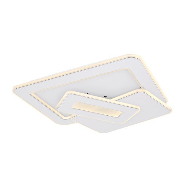 GLOBO 48548SH KIQUE ПЛАФОН, METAL WHITE, ACRYLIC, COMPATIBLE WITH SMART HOME AND ALEXA, MEMORY FUNCTION, NIGHT LIGHT, DIMMABLE, REMOTE CONTROL, COLORS FIXABLE, 490X485X68, LED 50W 230V, 5600LM SOURCE, 2800LM OUTPUT, CCT 3000-6500