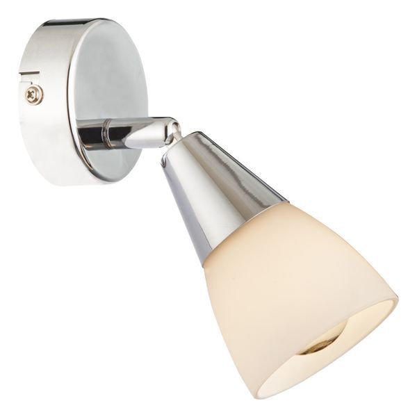 GLOBO 54919-1 TADEUS СПОТLIGHT CHROME, GLASS OPAL, WXH:70X135, OH:165, EXCL. 1XE14 40W 230V