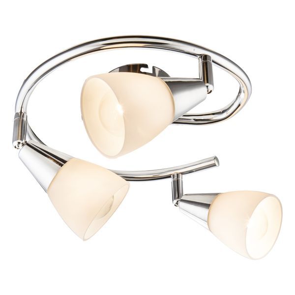 GLOBO 54919-3 TADEUS СПОТLIGHT CHROME, GLASS OPAL, A:250, H:150, EXCL. 3XE14 40W 230V