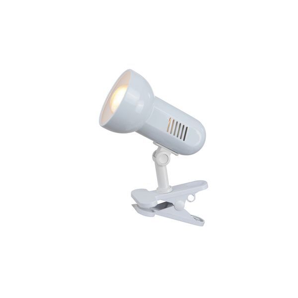 GLOBO 5496 BASIC CLAMP LIGHT METAL WHITE, PLASTIC WHITE, SWITCH, WXH:240X210, EXCL. 1XE27 R63 40W 230V