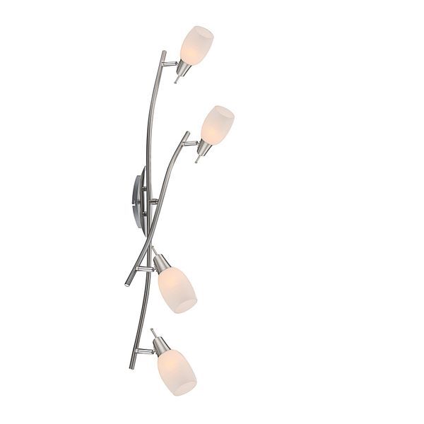 GLOBO 54983-4 GILLIAN СПОТLIGHT CHROME NICKEL MATT, GLASS WHITE, MOVEABLE, LXWXH:900X500X210, EXCL. 4XE14 40W 230V