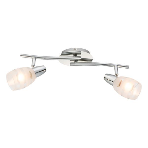 GLOBO 54985-2 ROY СПОТLIGHT CHROME, GLASS SATINIZED, LXH:405X190, EXCL. 2XE14 40W 230V