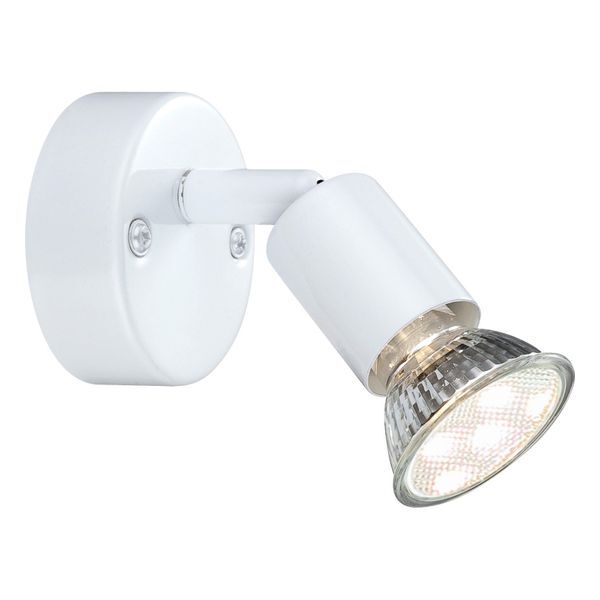 GLOBO 57381-1L OLANA СПОТLIGHT WHITE, WXH:70X100, OH:140, INCL. 1XGU10 LED 3W 230V, 250LM SOURCE, 250LM OUTPUT, 3000K