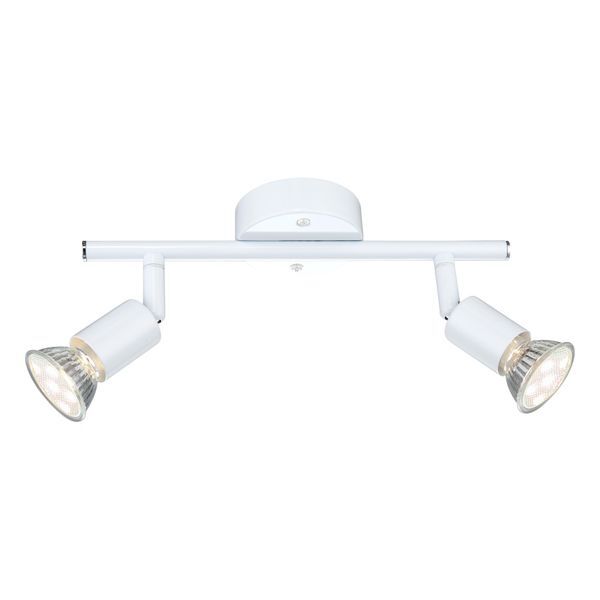 GLOBO 57381-2L OLANA СПОТLIGHT WHITE, LXH:260X150, INCL. 2XGU10 LED 3W 230V, 250LM SOURCE, 250LM OUTPUT, 3000K