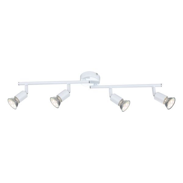GLOBO 57381-4L OLANA СПОТLIGHT WHITE, LXH:580X165, INCL. 4XGU10 LED 3W 230V, 250LM SOURCE, 250LM OUTPUT, 3000K