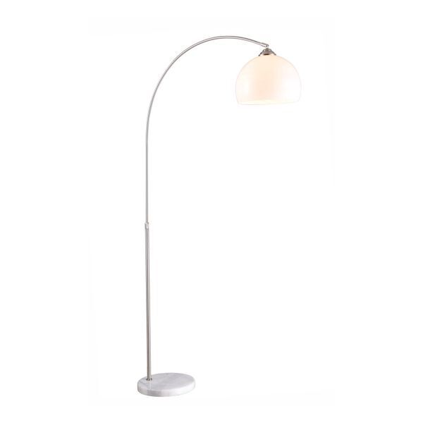 GLOBO 58227 NEWCASTLE ЛАМПИОН NICKEL MATT, MARBLE, PLASTIC WHITE, WHITE, ADJUSTABLE IN HEIGHT, SWITCH, LXWXH:920X300X1960, EXCL. 1XE27 40W 230V