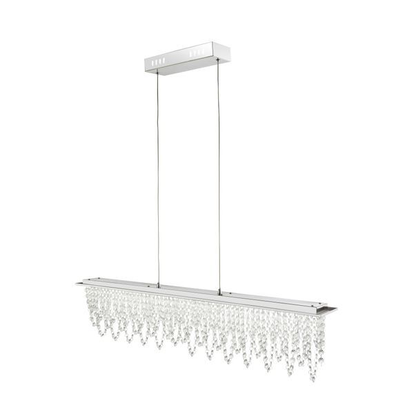 GLOBO 68405-24H SCALA ПЕНДЕЛ CHROME, K5 CRYSTALS TRANSLUCENT, SUITABLE FOR DIMMING, REMOTE CONTROL, COLOR FIXING, LXWXH:900X110X1500, INCL. 1XLED 24W 38,4V, 2400LM SOURCE, 1700LM OUTPUT, CCT 3.000-6.000