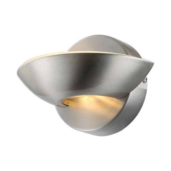 GLOBO 76001 SAMMY АПЛИК NICKEL MATT, GLASS, WXH:165X110, OH:115, INCL. 1XLED 3W 10V, 260LM SOURCE, 100LM OUTPUT, 3000K, 1XLED 4,5W 15V, 380LM SOURCE, 360LM OUTPUT, 3000K