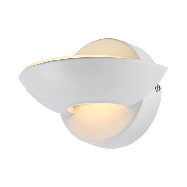 GLOBO 76003 SAMMY АПЛИК WHITE MATT, GLASS, WHITE, WXH:165X110, OH:115, INCL. 1XLED 3W 10V, 260LM SOURCE, 100LM OUTPUT, 3000K, 1XLED 4,5W 15V, 380LM SOURCE, 360LM OUTPUT, 3000K