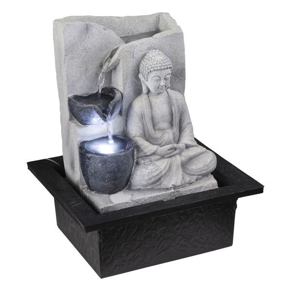 GLOBO 93019 ALBERT BRUNNEN PLASTIC GRAY, LXWXH:210X185X255, INCL. 1XLED 0,13W 12V