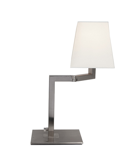 ZAMBELIS H06-WH НАСТОЛНА ЛАМПА 1XE27 MAX 40W CHROME MATT- WHITE SHADE