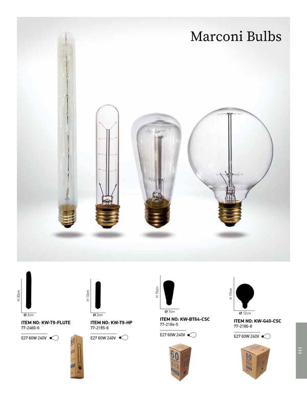 ЛАМПА HOME LIGHTING KW-G40-CSC E27 60W 240V