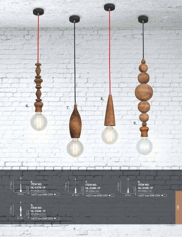 ПЕНДЕЛ HOME LIGHTING HL-027R-1 MELODY AGED WOOD ПЕНДЕЛ
