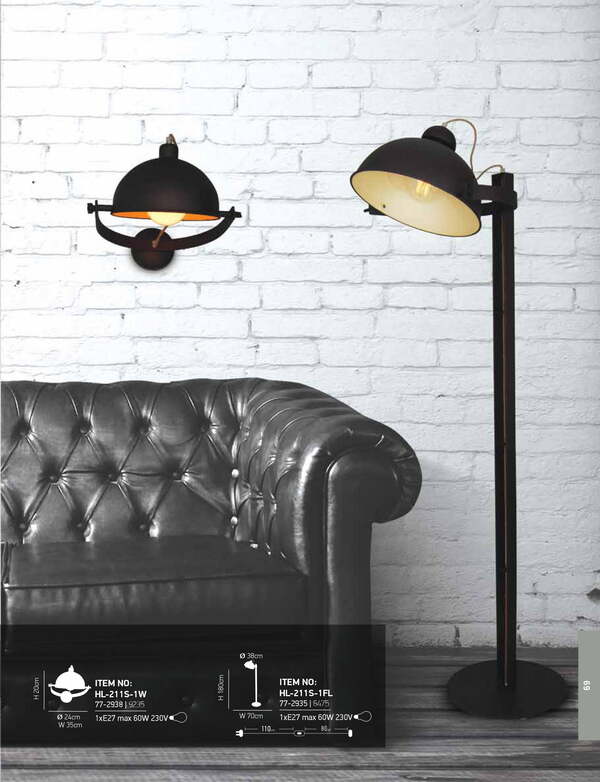 СТЕННА ЛАМПА HOME LIGHTING HL-211S-1W OMAHA АПЛИК