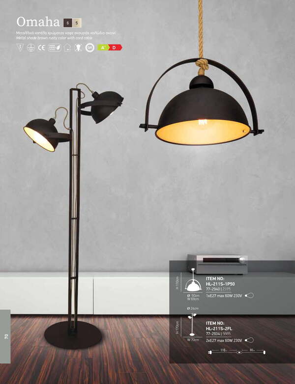ПЕНДЕЛ HOME LIGHTING HL-211S-1P50 OMAHA ПЕНДЕЛ