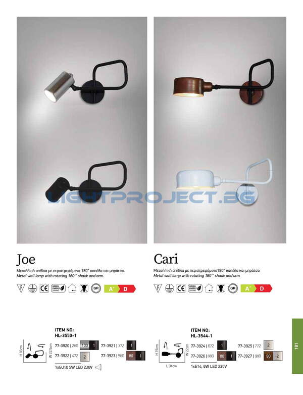 СТЕННА ЛАМПА HOME LIGHTING HL-3544-1 CARI WHITE АПЛИК