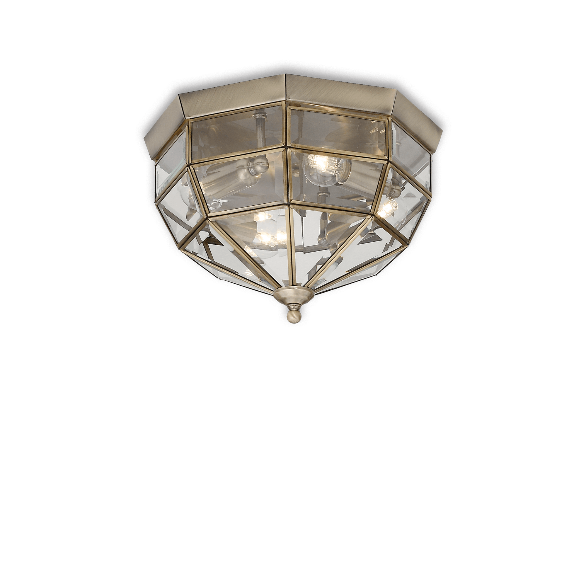 ПЛАФОН IDEAL LUX 004426 NORMA PL3 ANTIQUE BRASS