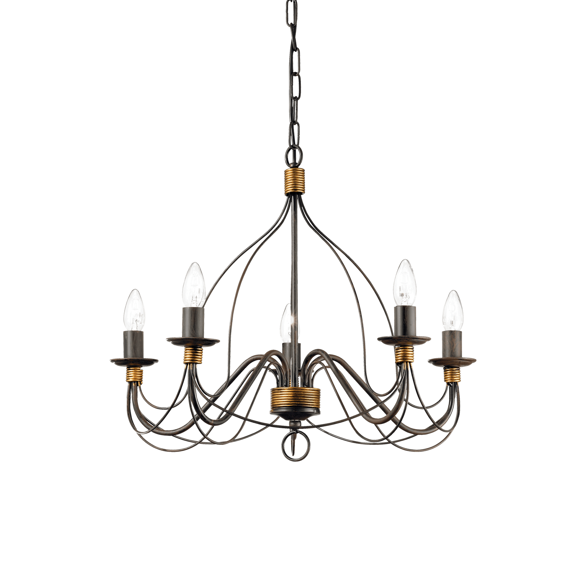 ПОЛИЛЕЙ IDEAL LUX 057187 CORTE SP5 ANTIQUE BROWN