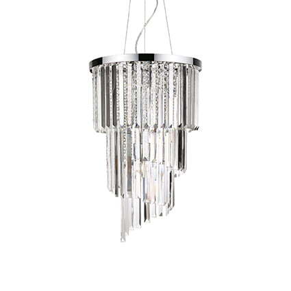 ПЕНДЕЛ IDEAL LUX 117737 CARLTON SP8 CROMO