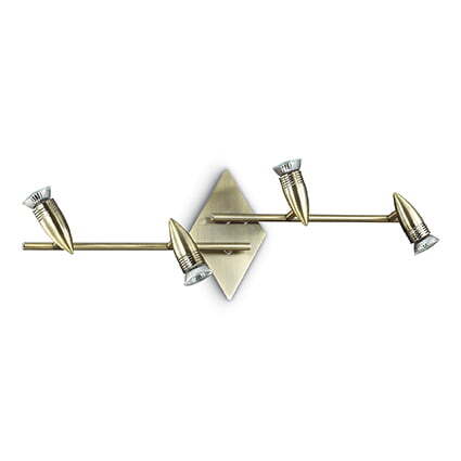 СПОТ IDEAL LUX 119830 ALFA PL4 ANTIQUE BRASS