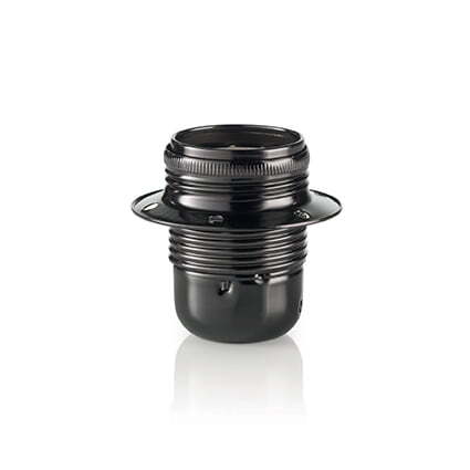 IDEAL LUX PORTALAMPADA E27 METALLO NICKEL NERO