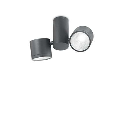 LED ФАСАДЕН ПЛАФОН IDEAL LUX 161846 SUNGLASSES PL2 ANTRACITE