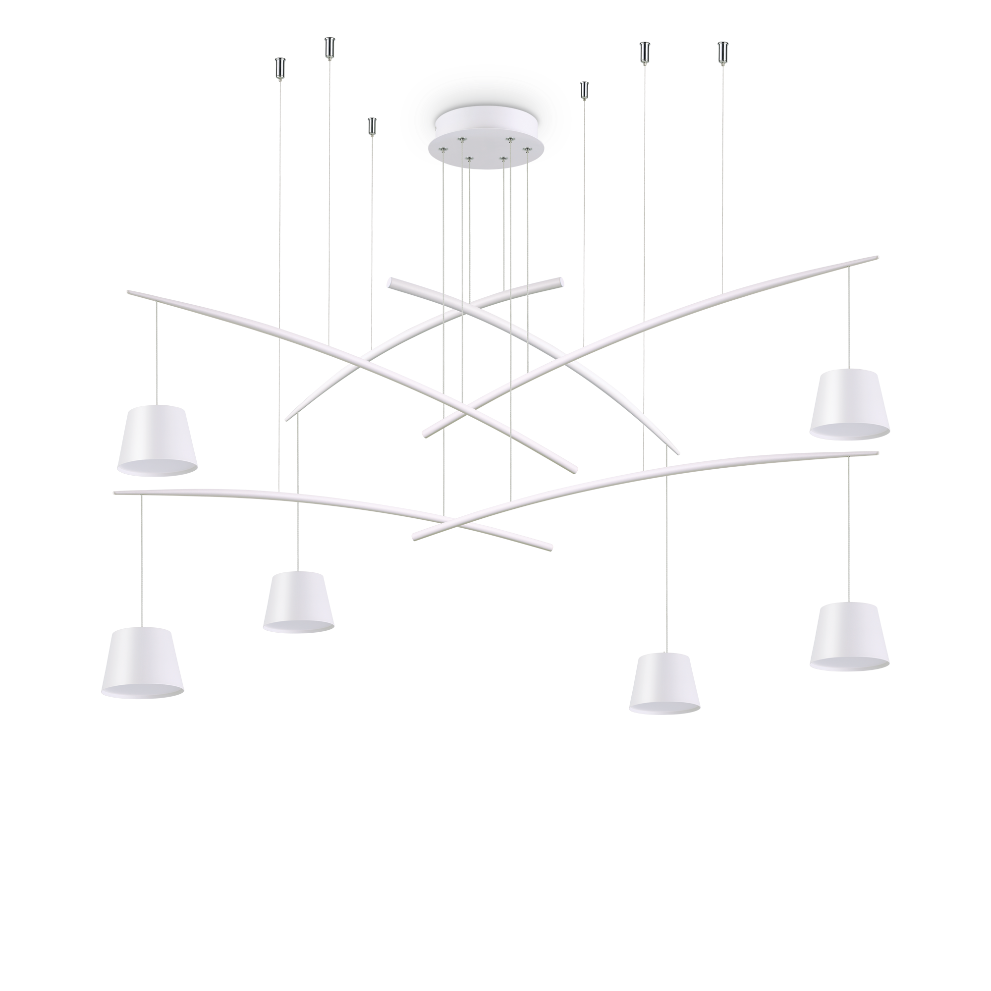 LED ПЕНДЕЛ IDEAL LUX 196985 FISH SP6 BIANCO