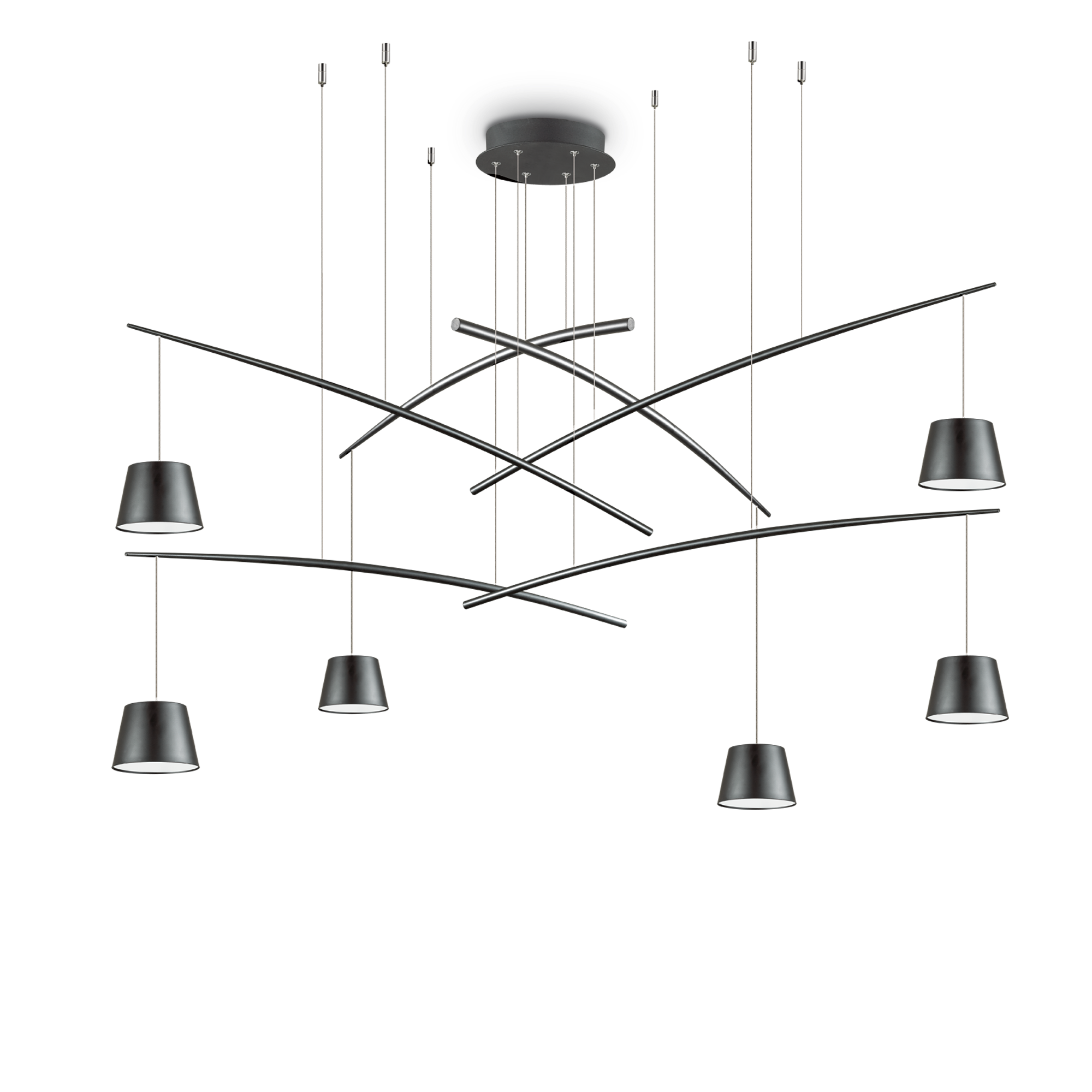 LED ПЕНДЕЛ IDEAL LUX 196992 FISH SP6 NERO