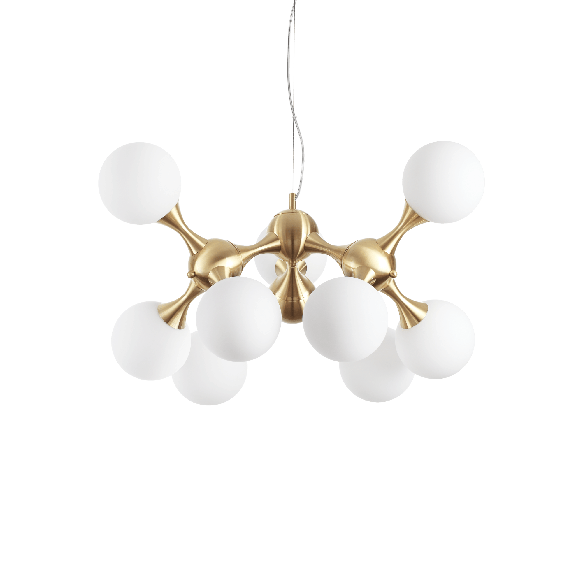 ПЕНДЕЛ IDEAL LUX 241036 NODI SP9 OTTONE SATINATO