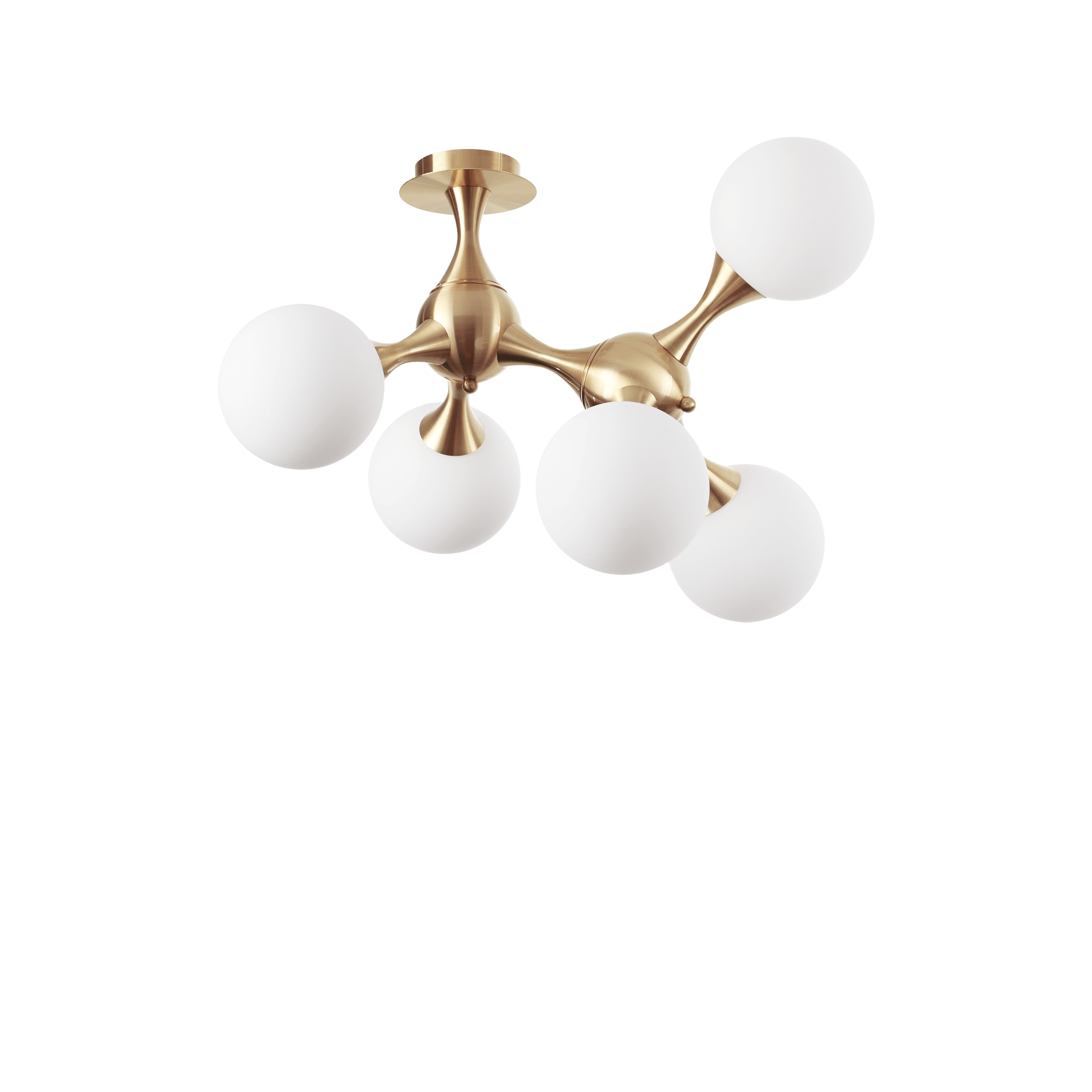 ПЛАФОН IDEAL LUX 241050 NODI PL5 OTTONE SATINATO