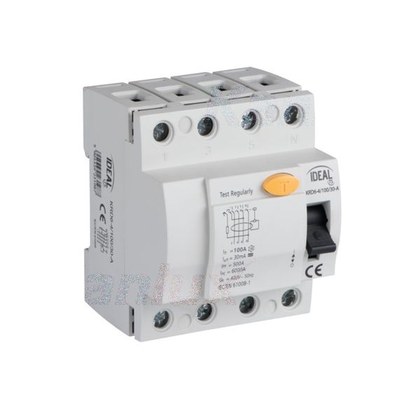 KANLUX ДЕФЕКТНОТОКОВА ЗАЩИТА, 4P KRD6-4