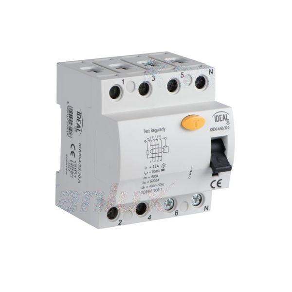 KANLUX ДЕФЕКТНОТОКОВА ЗАЩИТА, 4P KRD6-4