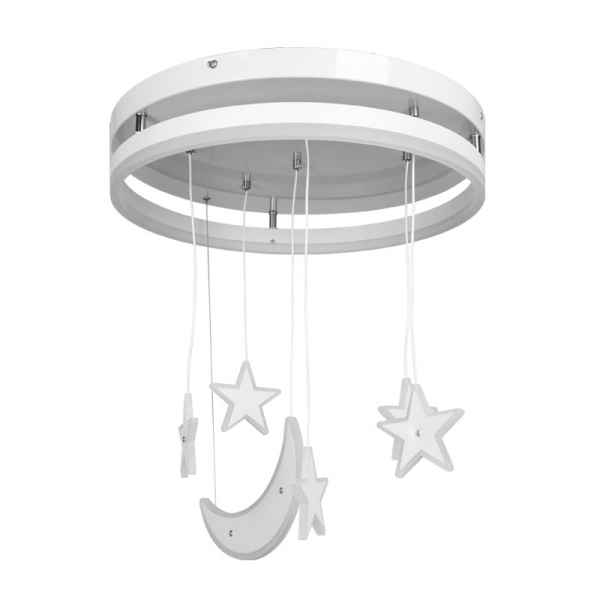LED ПЛАФОНИЕРА 6325 ЛУНА И ЗВЕЗДИ 3-WHITE