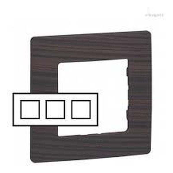 LEGRAND - ТРОЙНА РАМКА NILOE 397093 ТЪМНО ДЪРВО