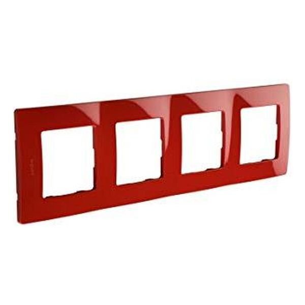 РАМКА 4Х ЦВЯТ ЧЕРВЕН В БЛИСТЕР NILOE LEGRAND